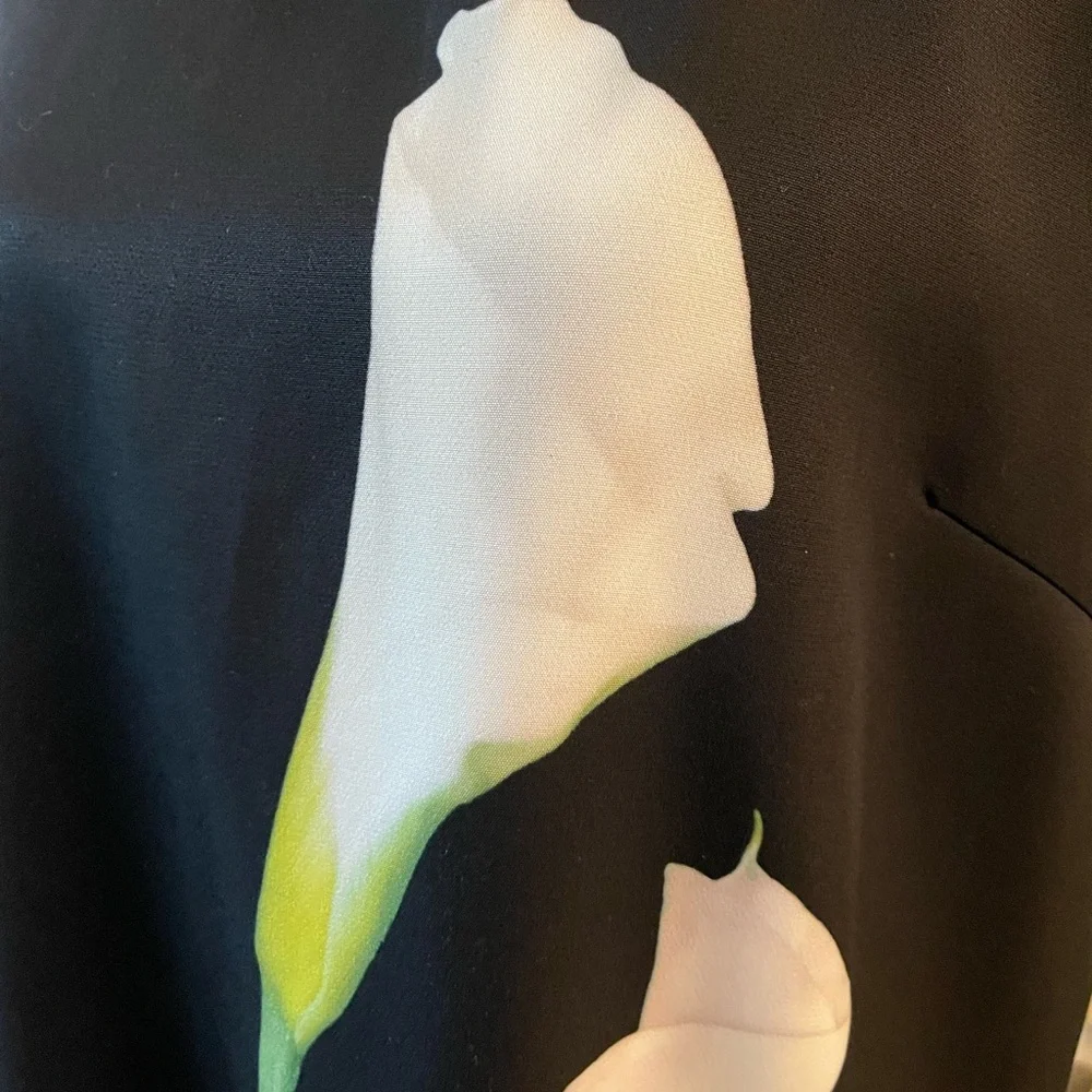 Black Dress with Calla Lillies - Picture 3 of 3